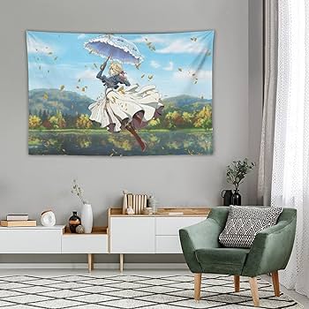 Amazon.co.jp: ヴァイオレットエヴァーガーデン タペストリー アニメ