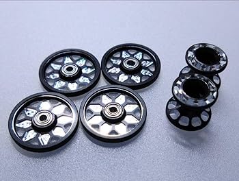 Amazon | ミニ四駆 cnc 軽量加工 アルミローラー ブラックアルマイト