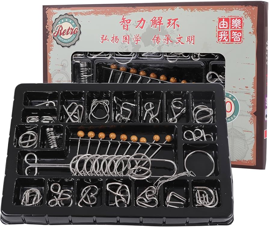 Amazon | ピュアシーク 知恵の輪20点セット 大人向けパズル 暇つぶし