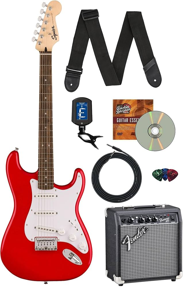Amazon.com: Fender Squier Sonic Stratocaster HT - Torino Red
