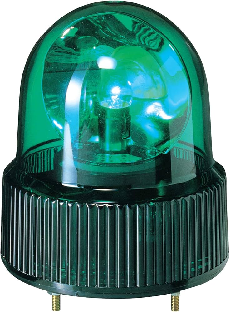 Amazon | パトライト 小型回転灯 DC12V φ118 緑 SKH-101A-G | 作業灯