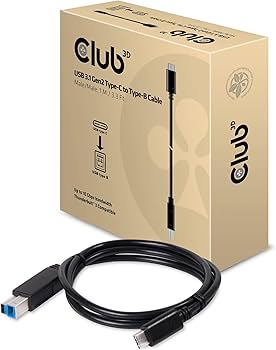 Amazon.com: Club3D CAC-1524 USB 3.1 Gen2 10Gbps Type-C to Type-B