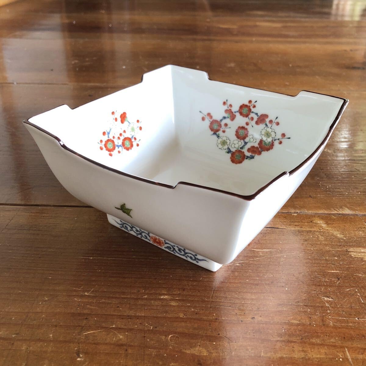 2079 深川製磁 蝶文 皿5客 鉢1客 未使用 2079 深川