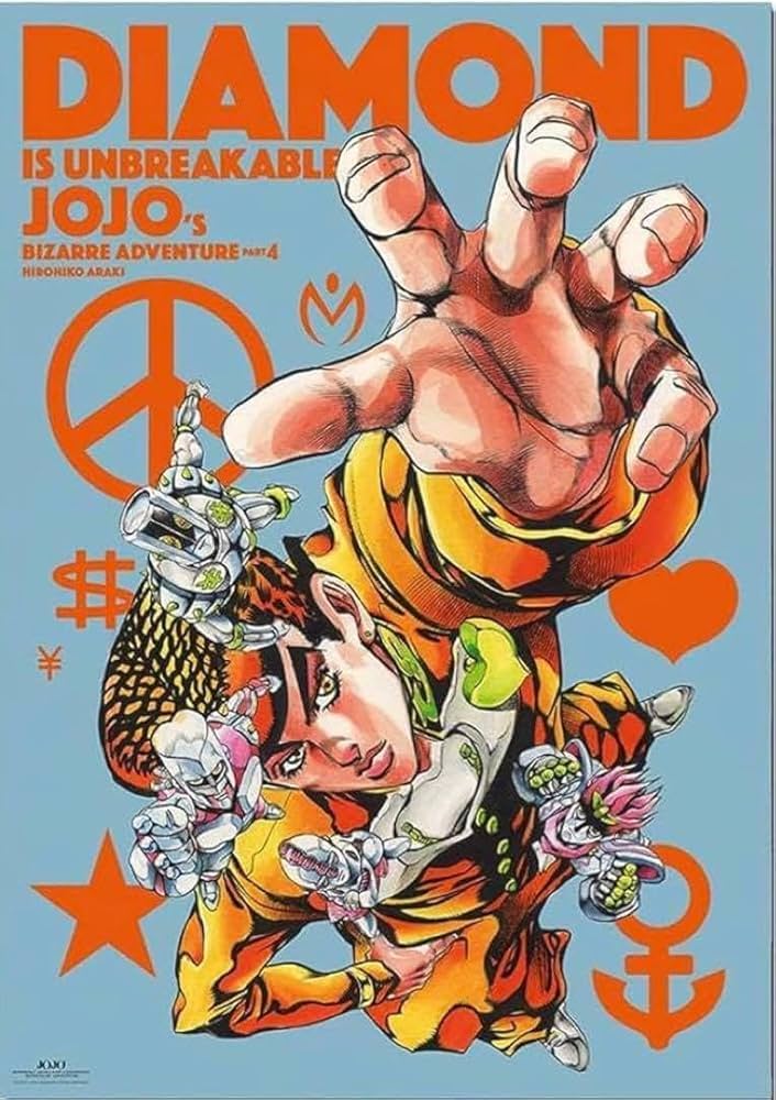 新品】 ポスター ジョジョの奇妙な冒険 4部 東方仗助 荒木飛呂彦原画展