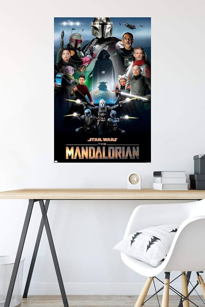 LEDポスターフレーム 発光 マンダロリアンポスター付き 割引 LED