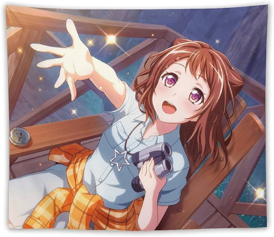 Amazon.co.jp: バンドリ！戸山 香澄 タペストリー かわいいアニメ柄 壁