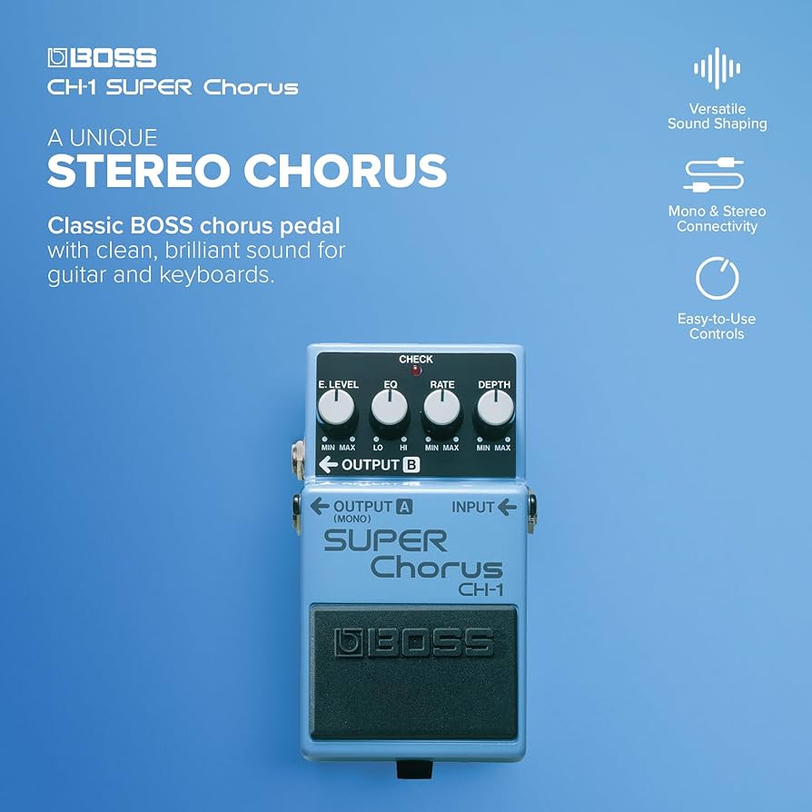 Amazon.com: BOSS CH-1 SUPER Chorus | Classic Compact Chorus