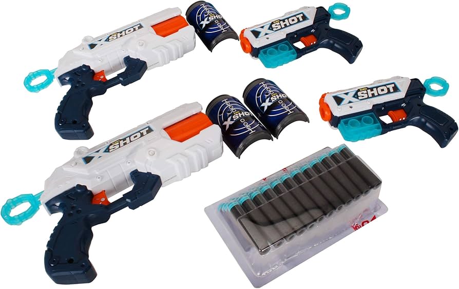 X-Shot Excel Double Kickback Double Reflex 6 Foam Dart Blaster
