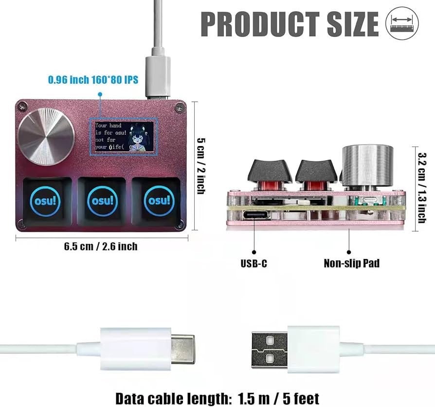 Amazon.com: BTXETUEL SayoDevice O3C OSU Keyboard Rapid Trigger