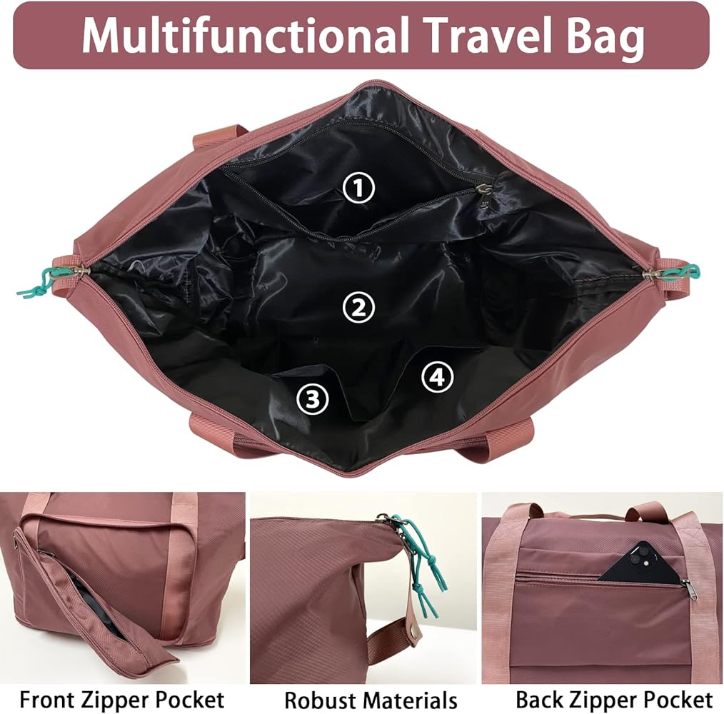 Amazon.com | Foldable Travel Duffel Bag Portable Luggage Bag Large