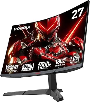 Amazon.co.jp: KOORUI ゲーミングモニター WQHD 27インチ 湾曲モニター