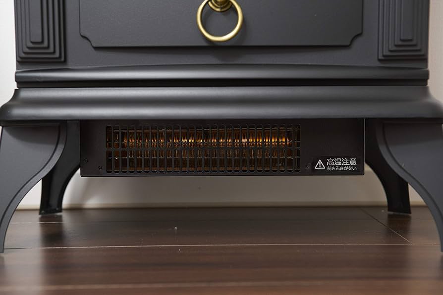 Amazon | [山善] 暖炉型ヒーター 疑似炎 照度調整機能付き