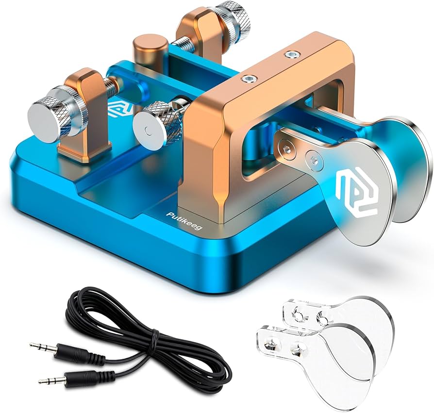 Amazon.co.jp: PUTIKEEG アマチュア無線電気キーパドル モールス信号