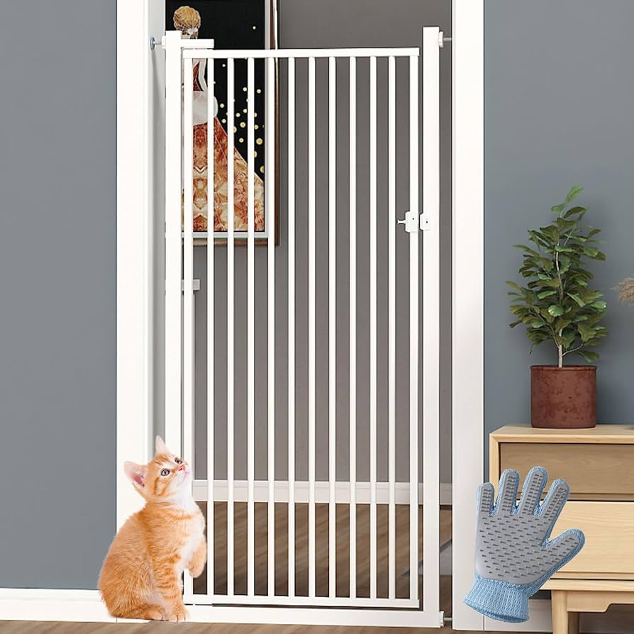 Amazon.co.jp: Puhang ペットゲート 猫 脱走防止 扉 ペットフェンス