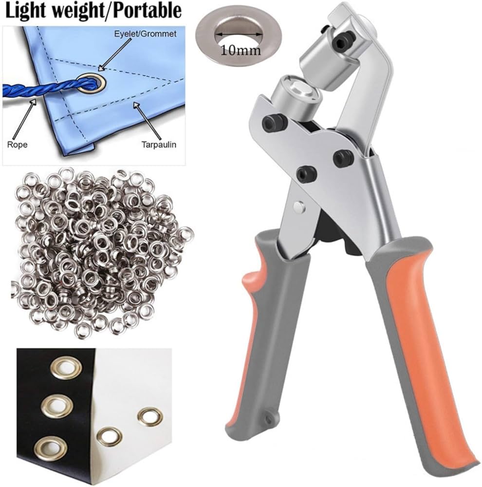 Amazon.co.jp: ハトメパンチ 10mm 穴あけ工具 ハトメ 穴あけパンチ