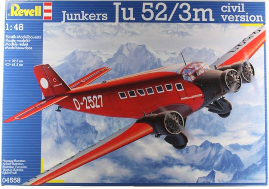 Revell® 04558 1:48 Junkers Ju52/3m Airline Version : Amazon.co.uk