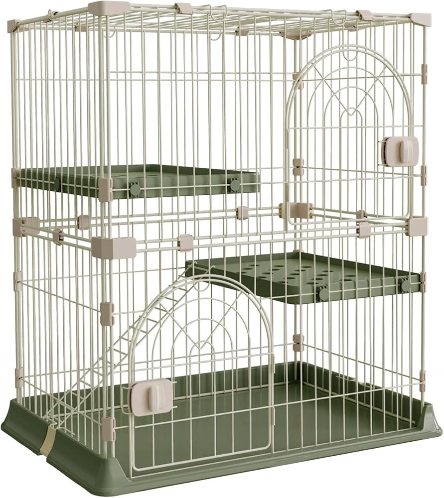 Amazon.co.jp: Alebert 猫ケージ キャットケージ 幅70*奥行43*高さ89cm