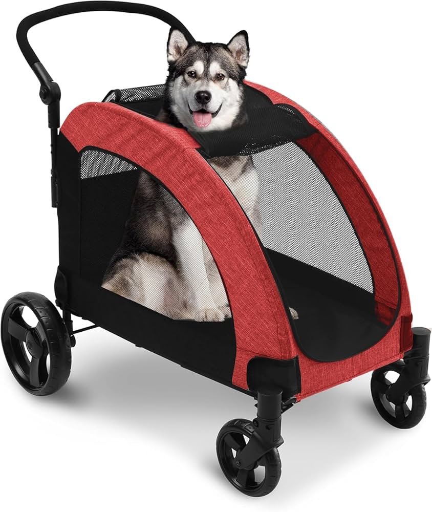 ペットカート 大型犬 コンパクト 耐荷重50KG 後輪ブレーキ Amazon.co