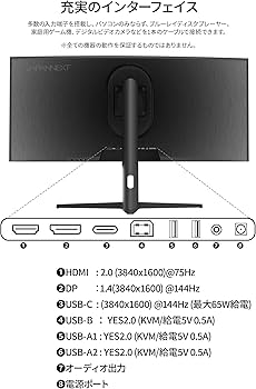 Amazon.co.jp: JAPANNEXT 37.5インチ ゲーミングモニター 144Hz 1ms