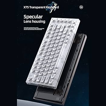 Amazon | X75 RGB 透明キーボード 2.4G 対応ゲーミング メカニカル