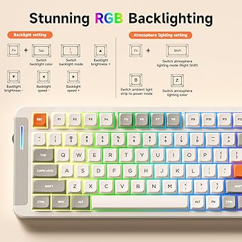 Amazon.com: MCHOSE X75 V2 Wireless Mechanical Keyboard Volume Knob