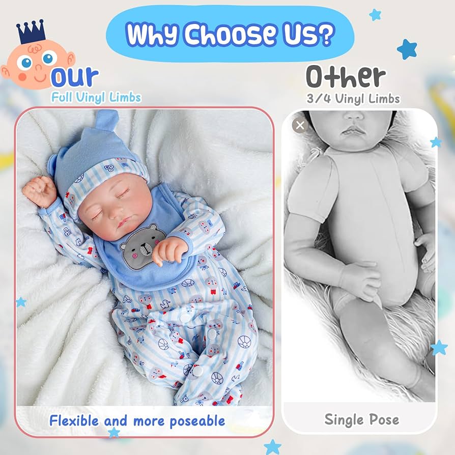 Amazon | BABESIDE リボーンベビードール 男の子 20インチ 愛らしい