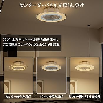 Amazon.co.jp : ORALUCE 導光板 シーリングファンライト 12畳 首振り