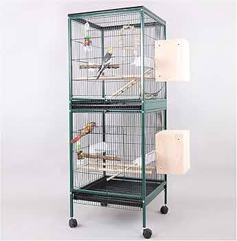 Amazon | 52.5*50*143CM 大型二層のインコケージ 複数の中小型鳥 大型