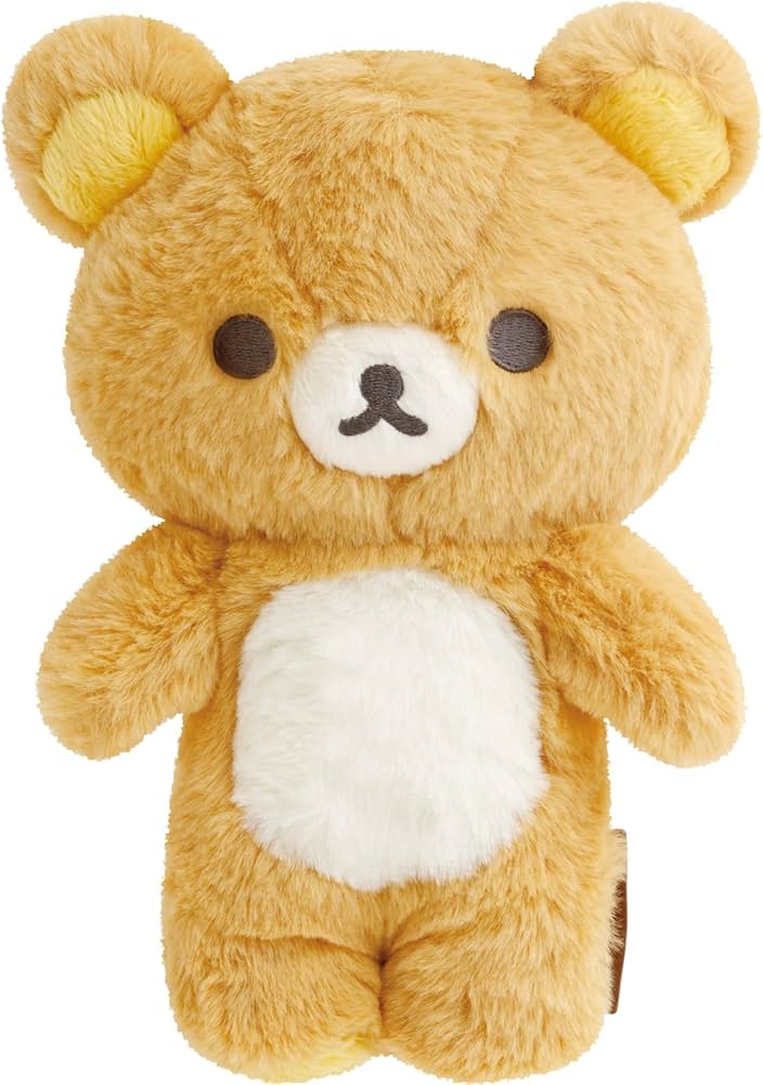 毛はもふもふ、目はかわいい！リラックマのぬいぐるみです。 Amazon.co