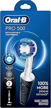 Amazon.co.jp: オーラルB 電動歯ブラシ Pro 500 ブラシヘッド1本付き