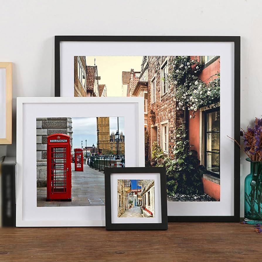 Amazon.co.jp: [XYJP] 木製額縁 ブラック 17*17cm はがきサイズ 写真