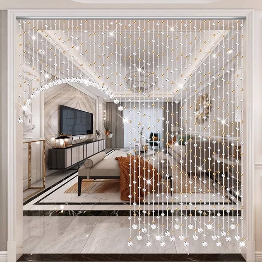 クリスタルガラスビーズカーテン 透明長180cm 【公式通販】