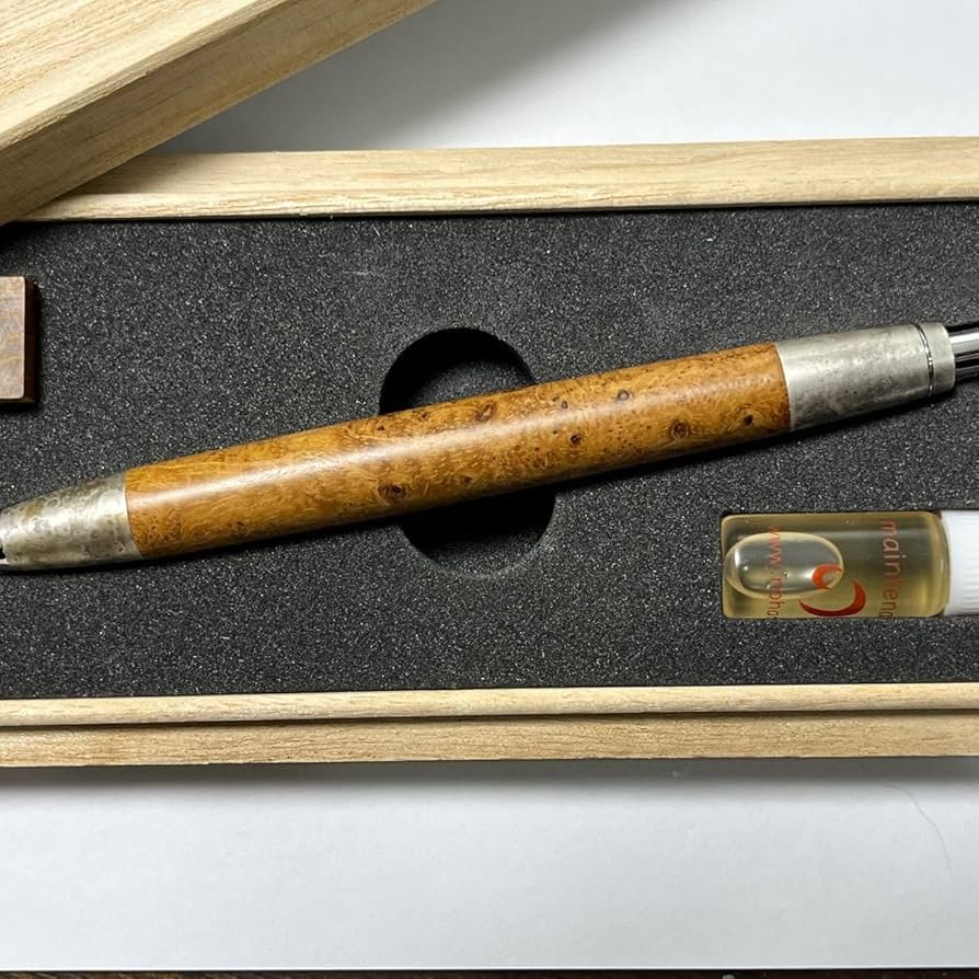 野原工芸シャーペンハカランダ斑紋純銀色金具新品未使用