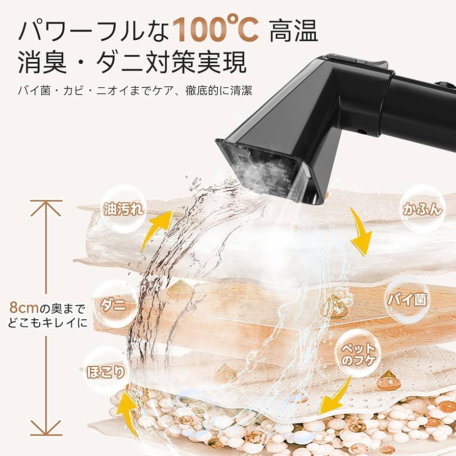 Amazon | スチームクリーナー【日本チーム開発・業界初の収納設計