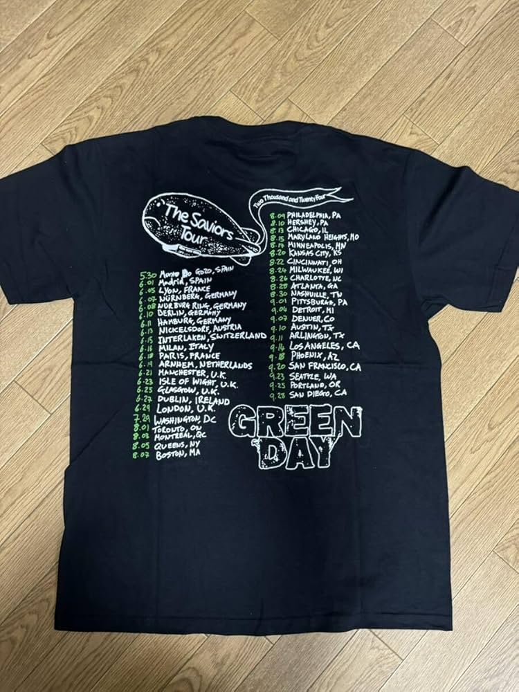 GREEN DAY ツアーTシャツ L オリーブグリーン Greenday Tシャツ 2枚