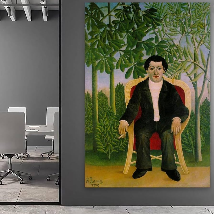 アンリ・ルソー アートポスター ジョセフブルマーの肖像画額入り大型