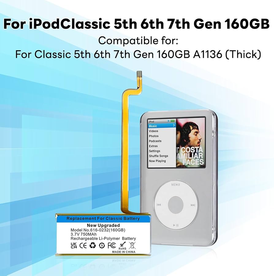 Amazon.com: OHZHAO Upgrade Replacement 750mAh Long-Lasting Classic