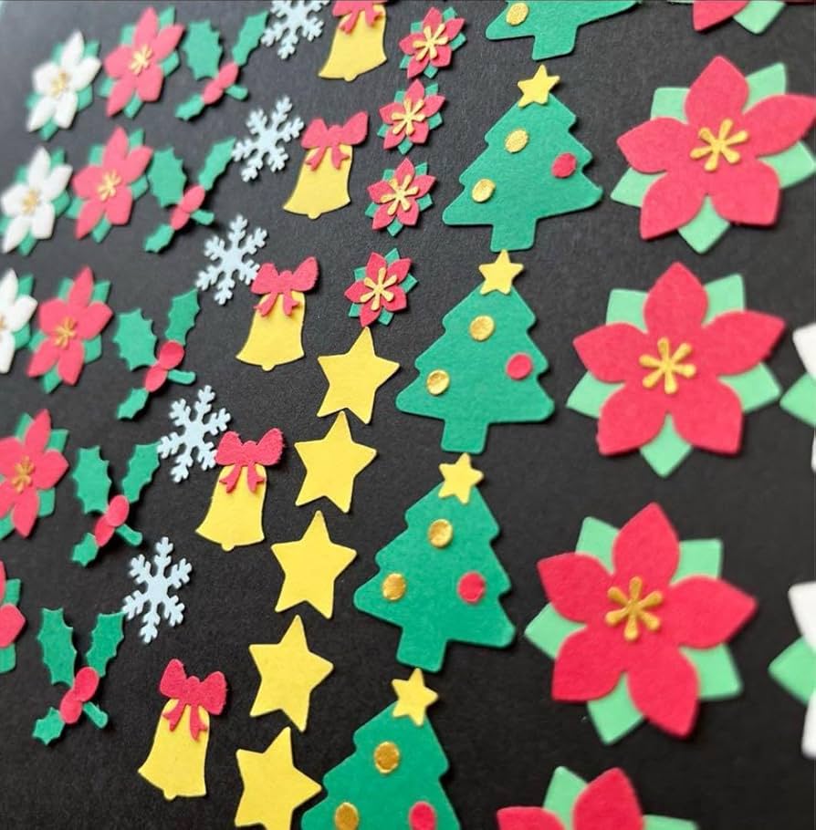 Amazon.co.jp: クリスマス50 クラフトパンチ ツリー ポインセチア