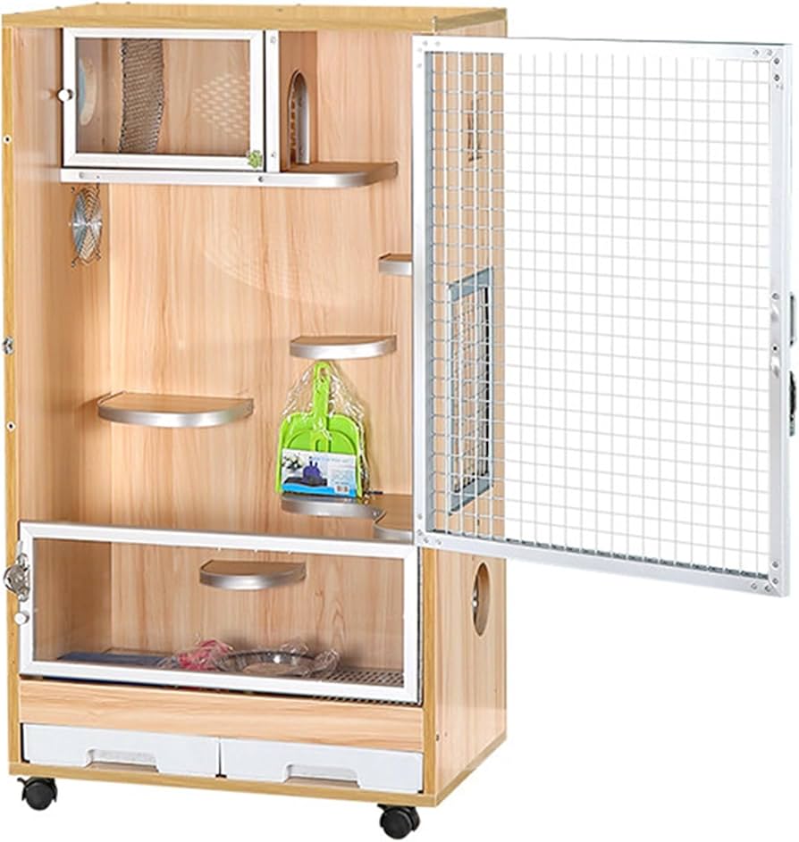 Amazon | チンチラケージ 小動物 ケージ 噛みつき防止フェレットケージ