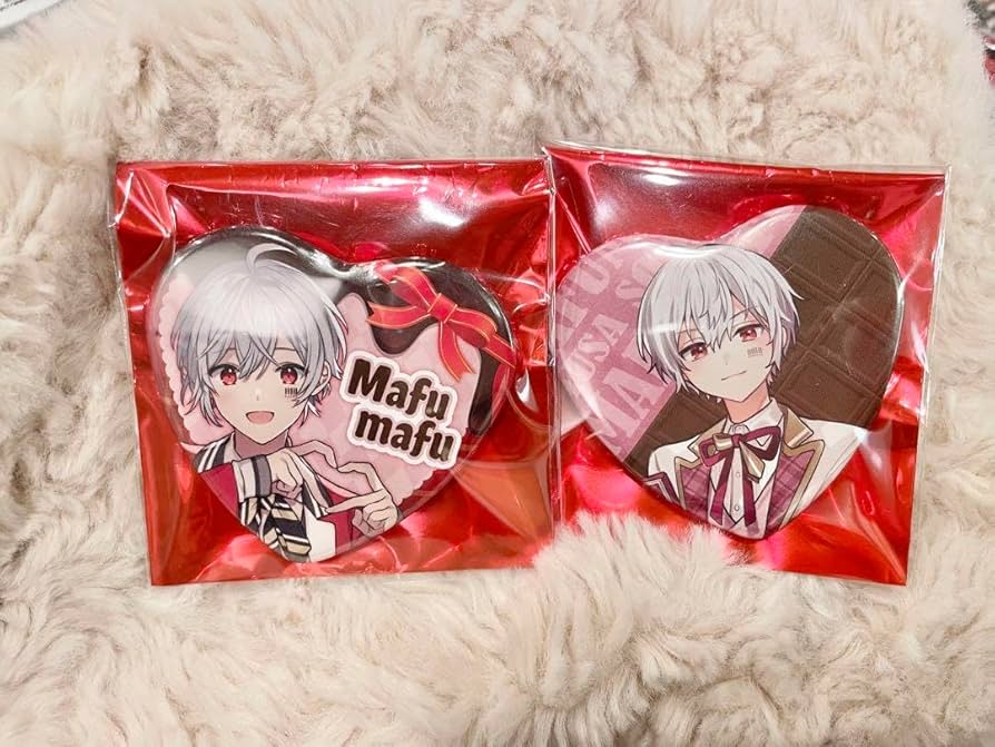 Amazon.co.jp: まふまふ ハート 缶バッジ そまうさ バレンタイン