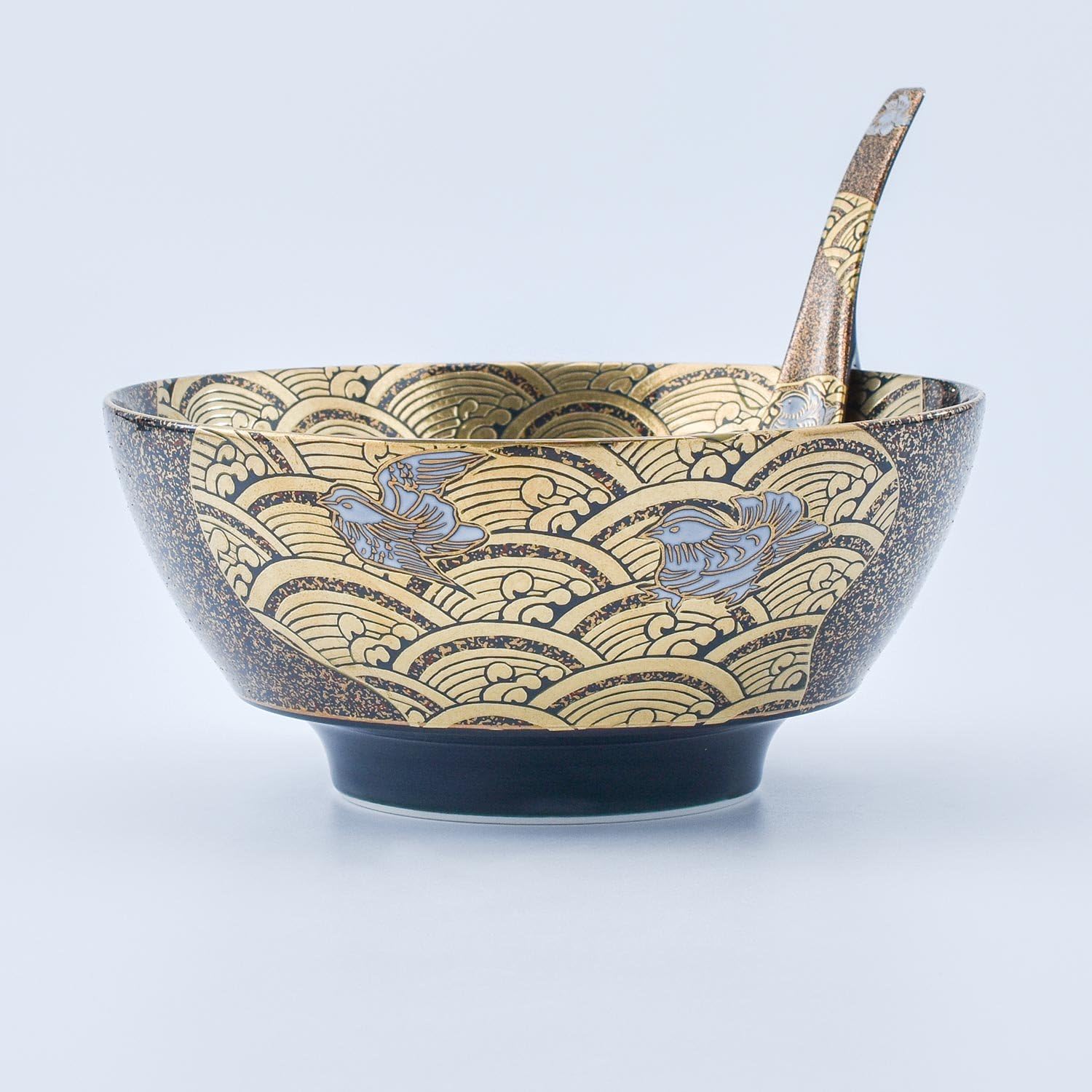 ルイ】伝統工芸品 漆器 高台 高足 盛り 鉢 麺鉢 汁椀 お椀 丼 2客 伝統