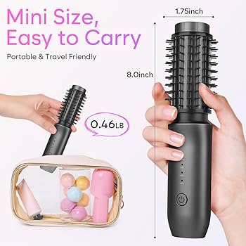 Amazon.com: Cordless Curling Iron Brush, 2024 New Portable Travel