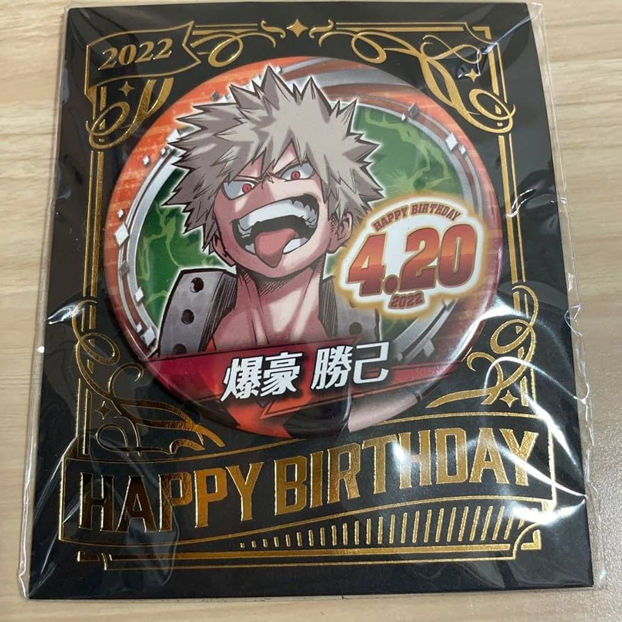 爆豪勝己 缶バッジ バースデー缶バッジ2022 ジャンプ ヒロアカ Amazon