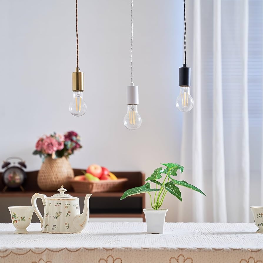 Amazon.co.jp : ペンダントライト 1灯 おしゃれ 裸電球 シェード なし