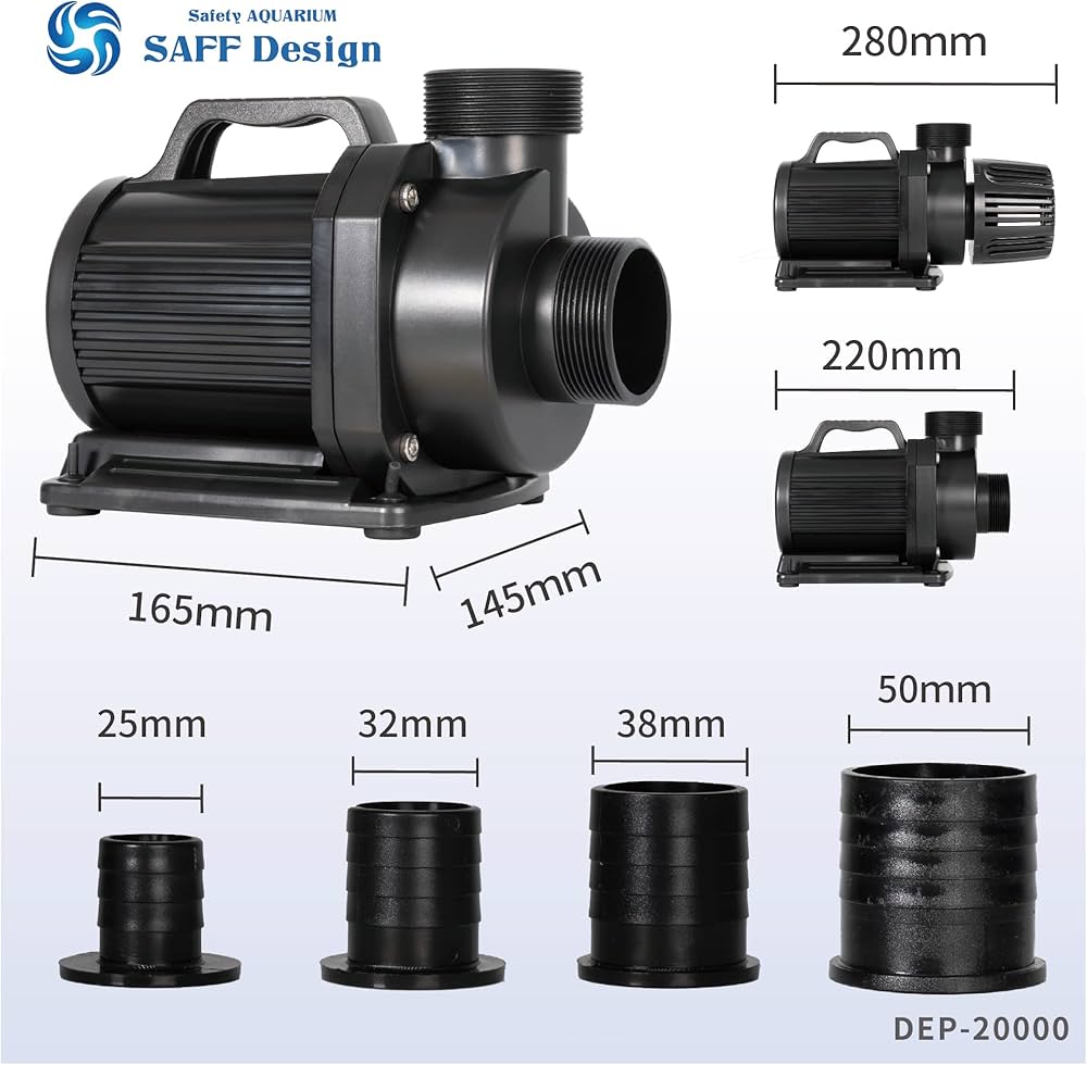Amazon.co.jp: HSABO DEP-20000 吐出量20000L/H (毎分333L) 揚程6m DC