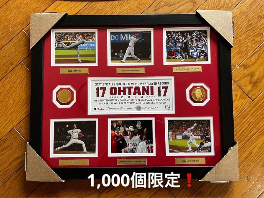 大谷翔平2022投打規定到達記念エンゼルス1000個限定