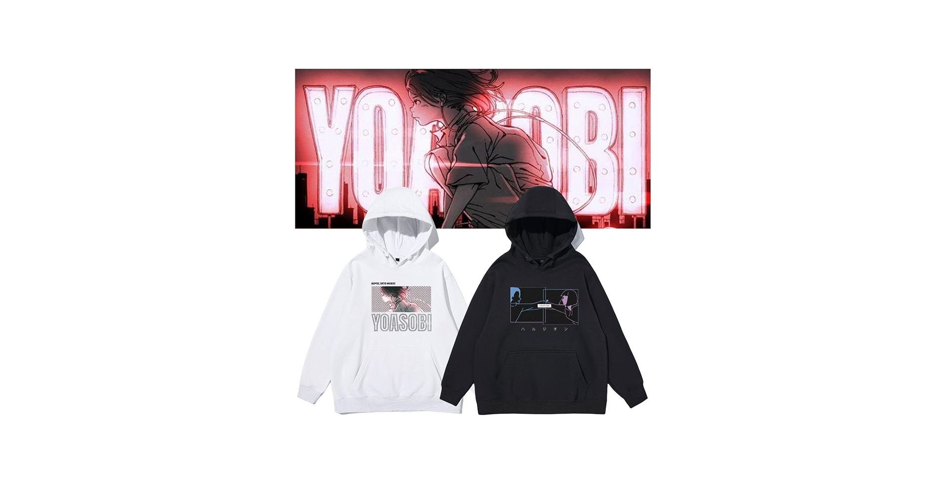Amazon.co.jp: XZE YOASOBI Hoodie, Long Sleeve, Ayase Album, Men's