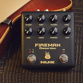 Amazon.com: NUX Fireman Distortion Effect Pedal, Dual Channel
