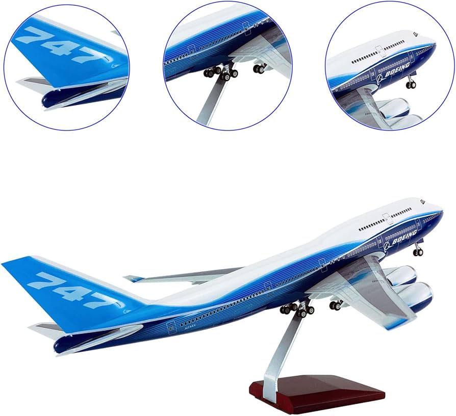 Amazon.co.jp: AZIZAT 18.5”1：150スケール模型飛行機原型ボーイング
