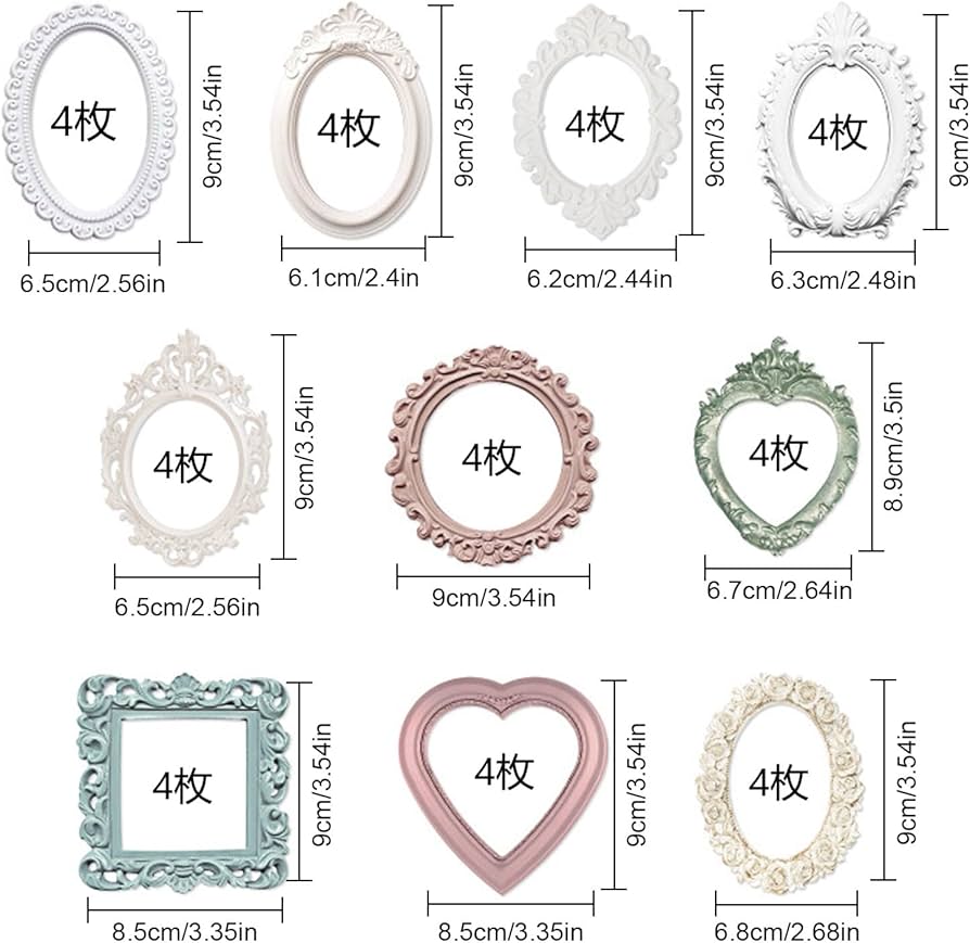 Amazon.co.jp: コラージュ 素材 フレーム 手帳 素材セット 画像